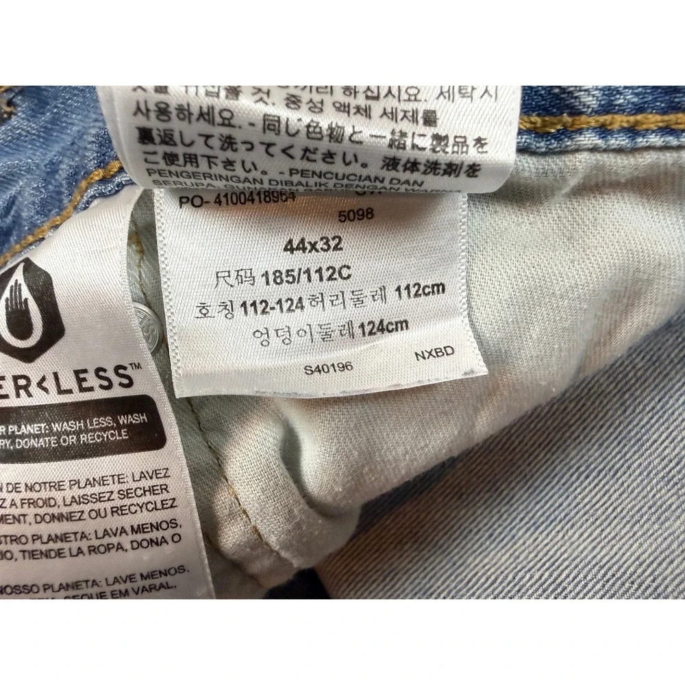 Levis 569 Mens Loose Straight Baggy Workwear Jeans Blue 44x32 Actual 42x29 #1468
